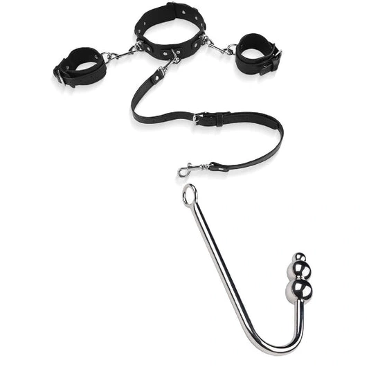 Anal Hooks Beaded 5334 Cuffs Anal Elegant Hook with Collar and 0306